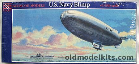 Glencoe 1/330 US Navy Blimp And Mooring Mast - With Crew and Tractor - (ex ITC), 05504 plastic model kit